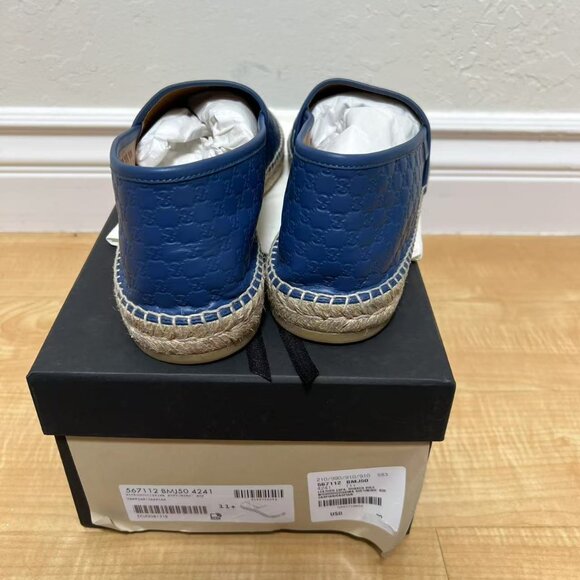 GUCCI Microguccissima Pattern Leather Espadrilles - Picture 2 of 7